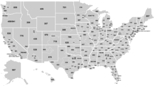 map-of-area-code-of-america